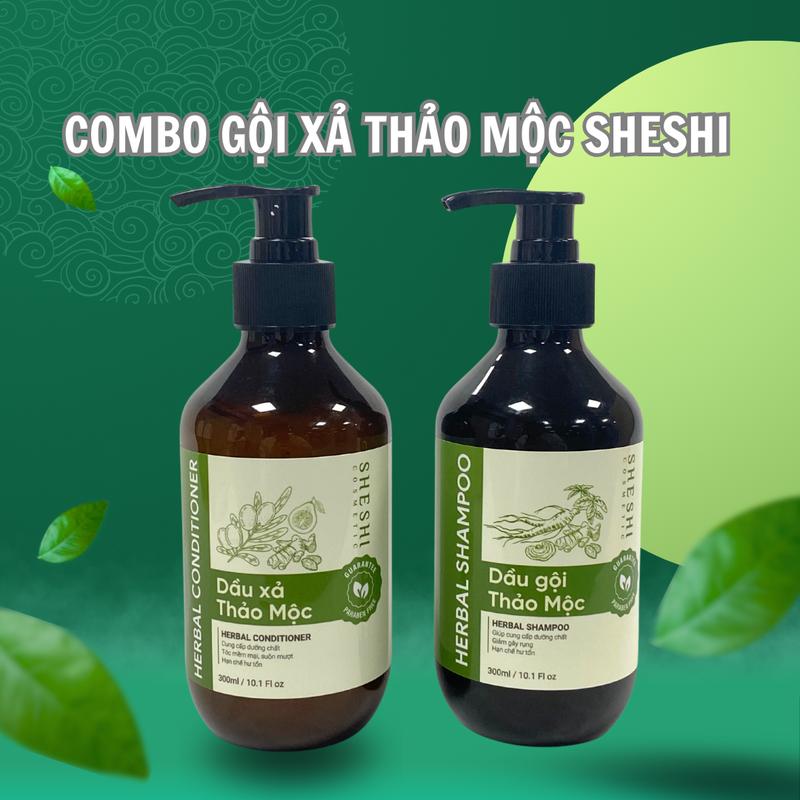 [SheShi x Hàn Trang] Combo Dầu Gội, Dầu Xả Thảo Mộc 300 ml,  Chăm sóc tóc, Nữ Gội Đầu 8