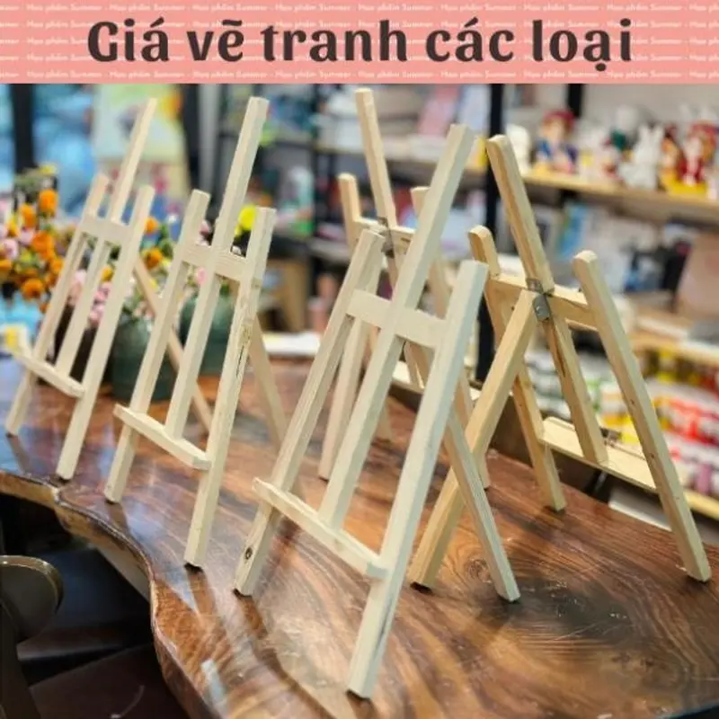 Giá vẽ tranh để bàn - Dụng cụ vẽ tranh bằng gỗ 0