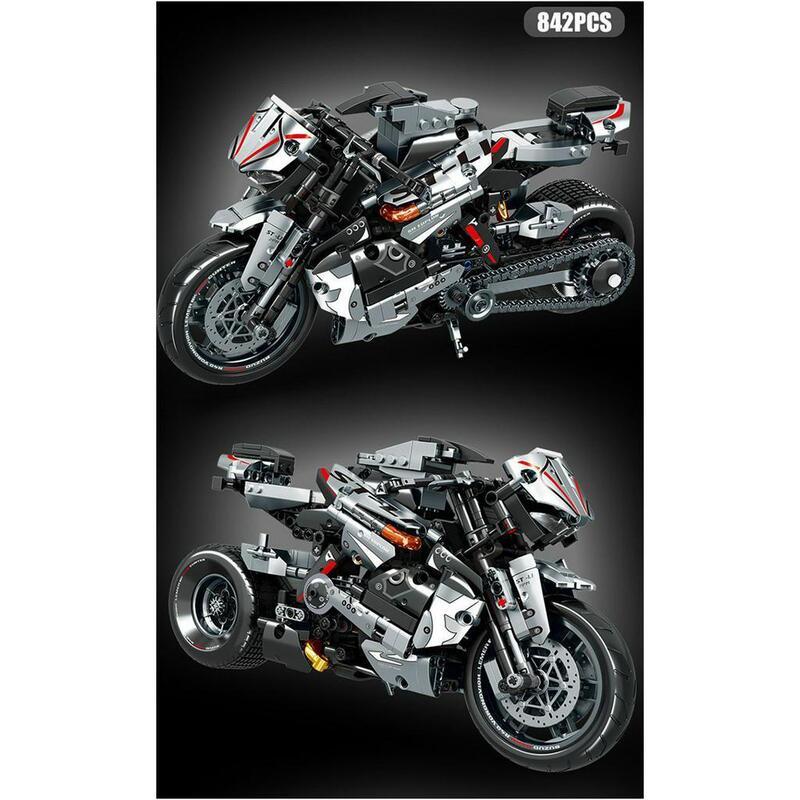Product Introduction of 2024 Speed Champions Modern High Tech Technic Moto Dirt Bike Racing Motorcycles Model Building Blocks Sets Brick Kids 9