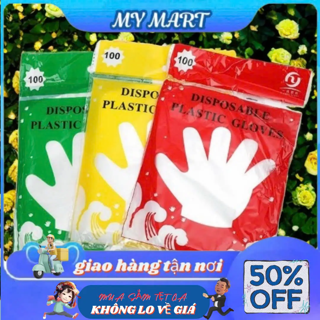 Set 100 Găng Tay Nhựa Dùng Một Lần Thân Thiện Với Môi Trường