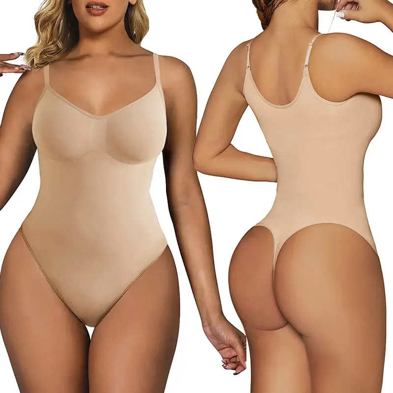 Cross-Border Foreign Trade Seamless Body-Shaping Corsets Belly Contracting Hip Lifting Large Size T-Back Briefs Women's Sling Corset waist  trainer faja  straps rib  compression