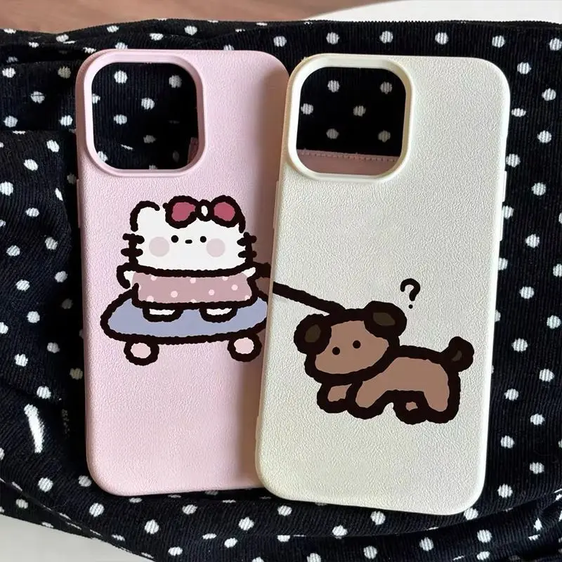 Ốp Điện Thoại Hello Kitty, Thiết Kế Dễ Thương Graffiti, Tương Thích Với Apple 15, Iphone14promax, 13pro Cặp Đôi Phụ Kiện
