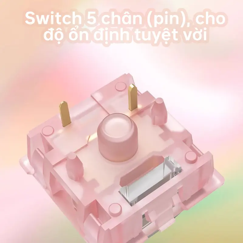 Switch silent Outemu Silent Peach V3, trục switch cơ học, giảm âm thanh, tiếng ồn 2