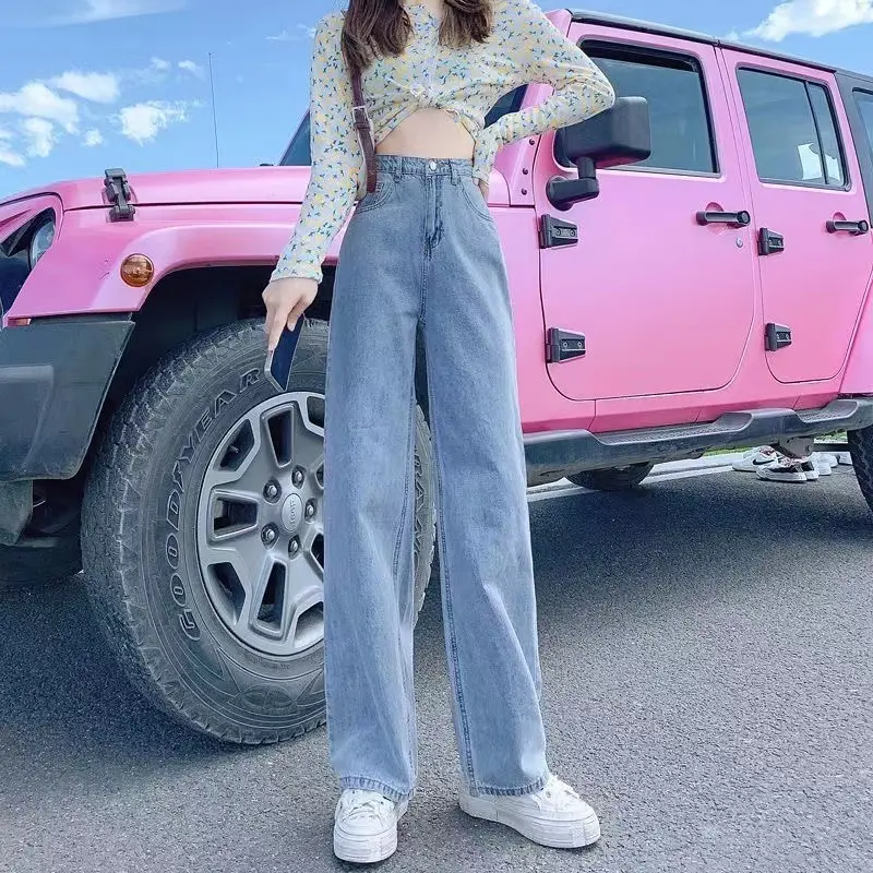 Sweet jeans✨Korean style✨Straight legs, not flared, light jeans/dark jeans, good fabric, breathable, comfortable