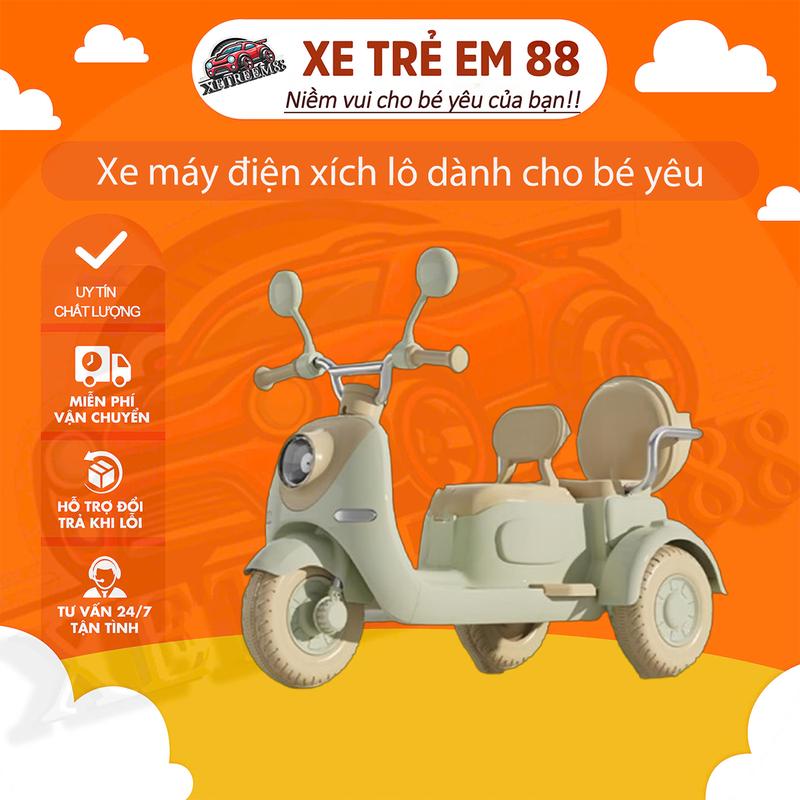 Xe máy điện xích lô dành cho bé yêu Đồ Chơi (Không có điều khiển)
