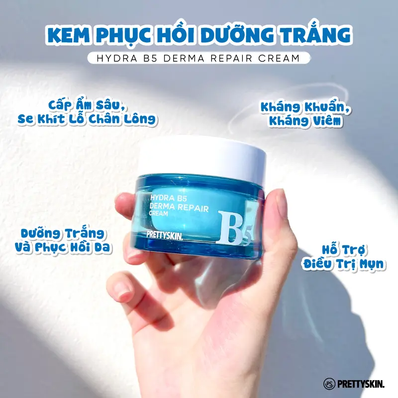 Prettyskin Kem dưỡng Hydra B5 Derma Repair Cream 52ml Skincare   Chăm Sóc Da Dưỡng Ẩm Da Làm Đẹp Da 5