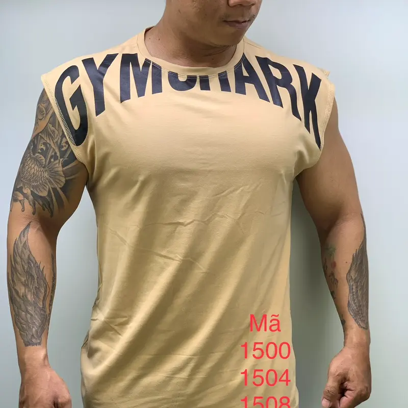 Áo sát nách ba lỗ tập gym nam thun cotton thấm hút mồ hôi 1
