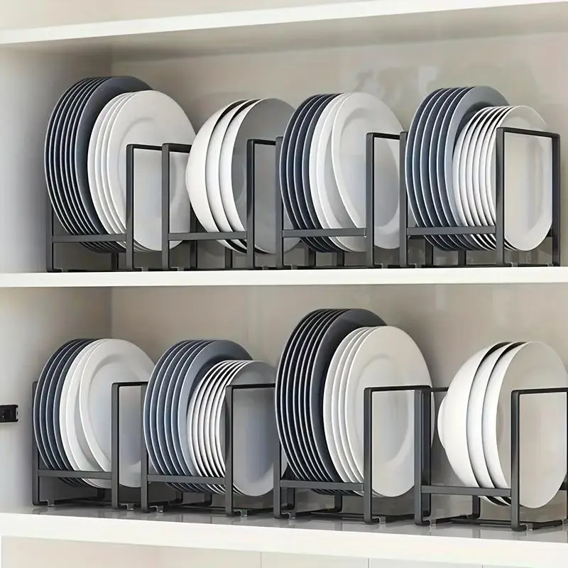 Stainless Steel Dish Rack, 1 Count Vertical Plate Holder, Kitchen Organizer, Space-saving Dish Rack for Plates, Cutting Boards, Pot Lids