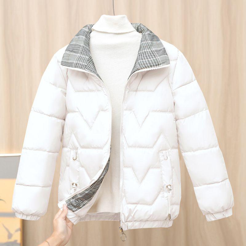 Cotton-padded Jacket Short Women's New Winter Large Size Fashion Stand-up Collar Warm Loose Jackets 0