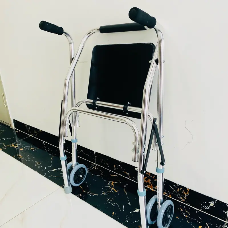 Khung tập đi - Khung tập đi có ghế ngồi OROMI bánh kép tiện dụng - Hàng nhập khẩu cao cấp 4
