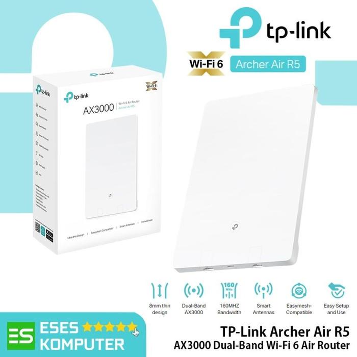 Promo Router TP-Link Archer Air R5 AX3000 Dual-Band Wi-Fi 6 Air Router ...