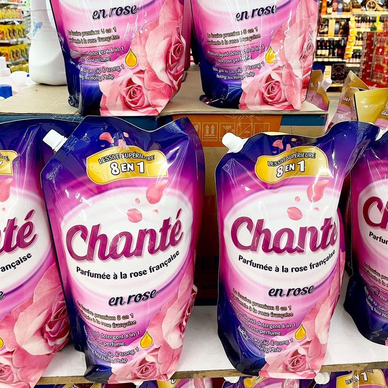 Nước giặt xả Chantee cải tiến Hoa Hồng Pháp 8 trong 1 túi 3.4Kg Date 2029