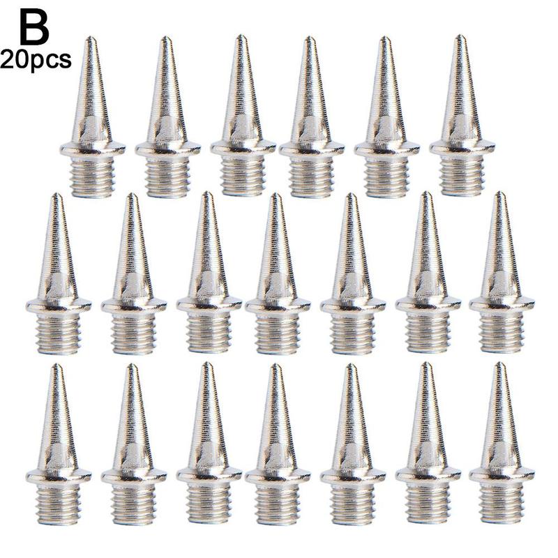 Product Introduction of 20pcs Track Field Shoe Spikes Running Shoe Nails Enhanced Grip Sports Accessories Pyramid X4R5 37