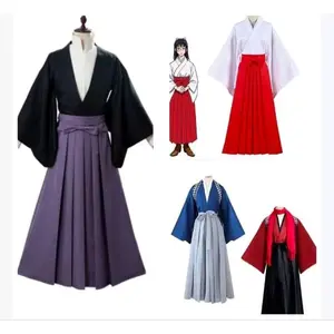 COSTUM COSPLAY HAKAMA HOKOMO STUSAKA SAMURAI KIMONO COSTUM JAPAN - merah hitam, all size Pasti Murahnya