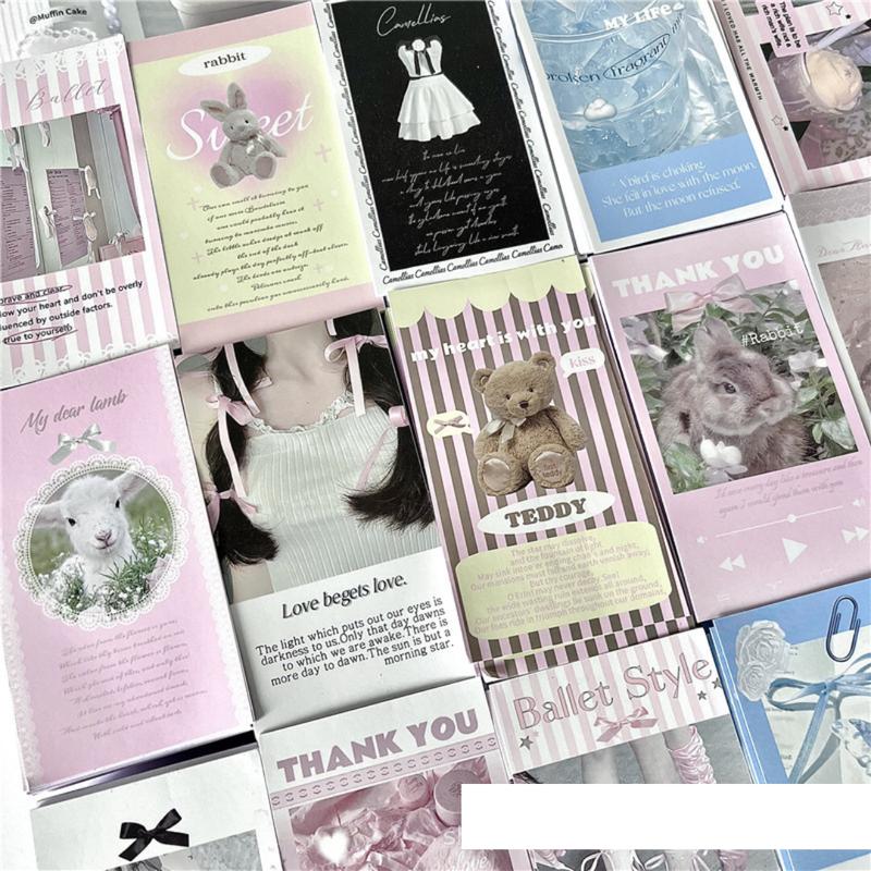 Set 50 Sticker Nhãn Dán Niêm Phong Coquette Bow, Đồ Gói Kpop Hàn 2