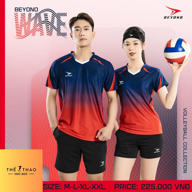ĐỒ BÓNG CHUYỀN NAM NỮ BEYONO WAVE - CHẤT LIỆU CAO CẤP THOÁNG KHÍ, CO GIÃN, THIẾT KẾ ĐẸP MẮT, THOẢI MÁI, LINH HOẠT TRONG CHUYỂN ĐỘNG - NHẬN IN TÊN SỐ TỪ 1 BỘ - THỂ THAO THỦ ĐỨC - SPORT - CHẠY BỘ Unisex Top Áo Quần