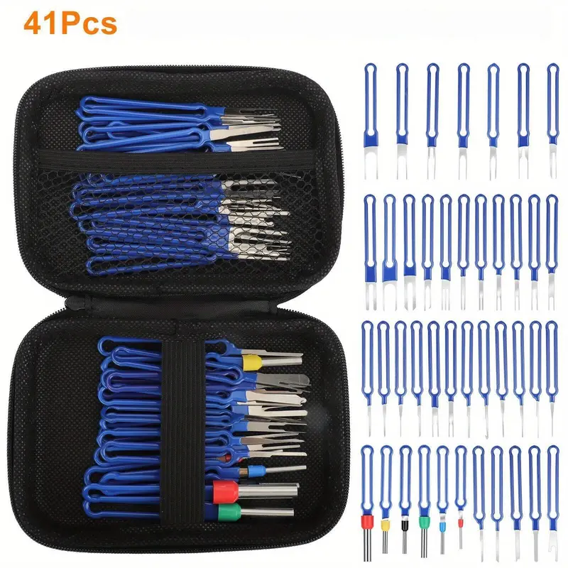 Car Pin Extractor Tool Kit, Terminal Extraction Tool Kit with Storage Bag, Assembly & Disassembly Tools for Car Repair 0