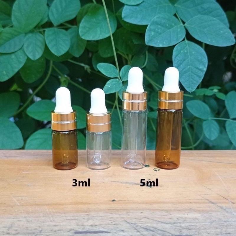  Combo 10 chai chiết tinh chất mỏng 3ml-5ml  trong và nâu  