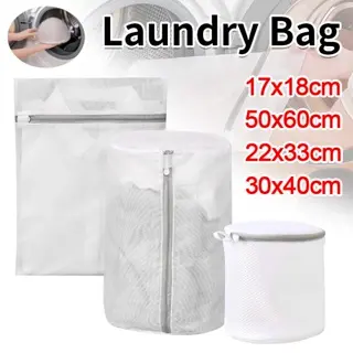 Washing Machine Mesh Net Bags Laundry Bag Bra Panty Zipper Closure Accessory