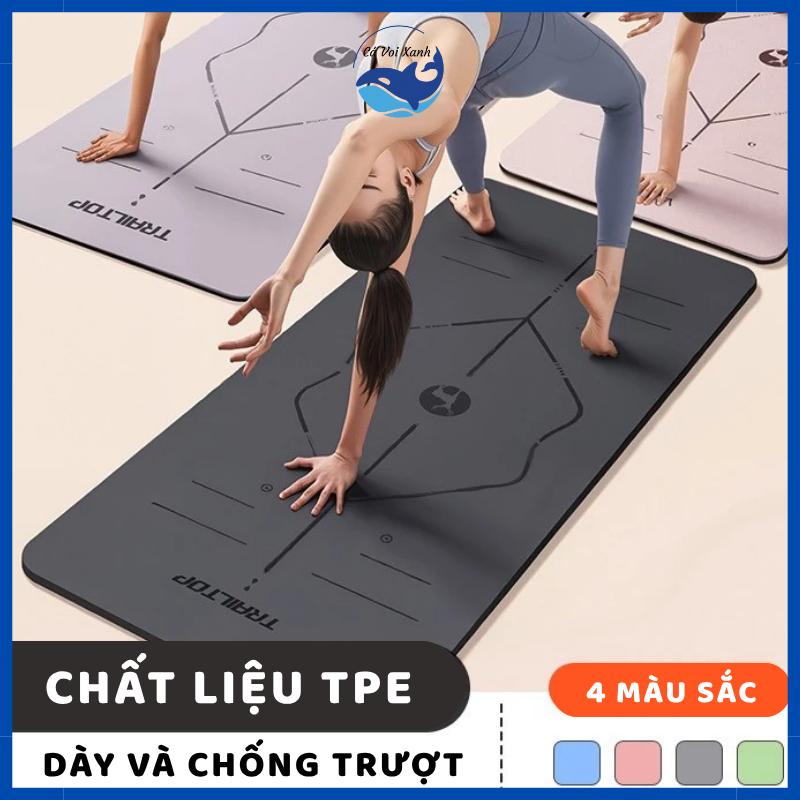 Thảm Yoga Cao Cấp TPE Tập Thể Dục Dày 6 8mm Nhiều Màu Sắc Lựa Chọn