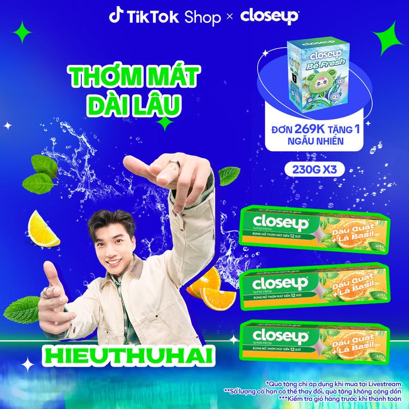 Combo 3 Kem đánh răng dạng Gel Closeup Trắng Răng Tự Nhiên Khoáng Đất Sét & Matcha Bạc Hà 230g 1