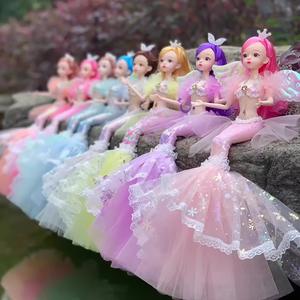1 Pieza Colorido muñeca sirena de 45 cm, hermosa para niñas, vestidos elegantes no removibles, diseño interesante, artesanía detallada, el cumpleaños perfecto o regalo navideño de una niña, es ideal para el juego de roles y la ropa.