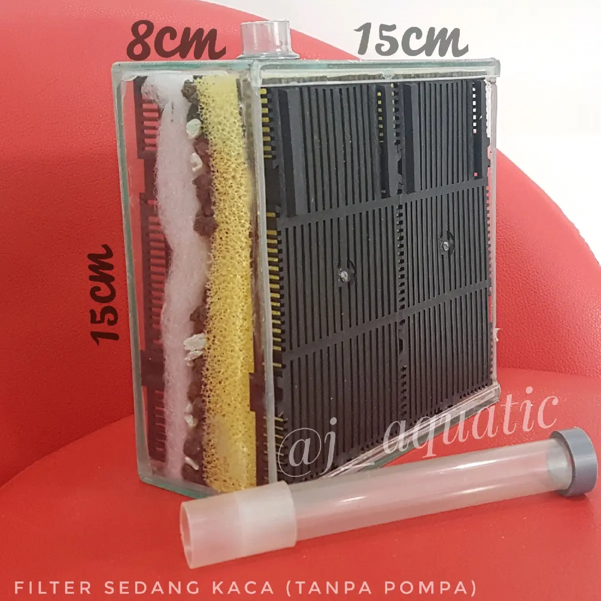 Filter Aquarium Internal ukuran sedang tanpa pompa bahan kaca