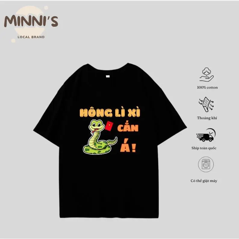 Áo thun in hình TẾT, KHÔNG LÌ XÌ CẮN Á  xu hướng dành cho mùa tết này dành cho ai thích được lì xì, áo thun in hình theo sở thích dành cho cả nam và nữ, chất cotton thoáng mát, thấm hút Cổ Tròn Unisex Menswear