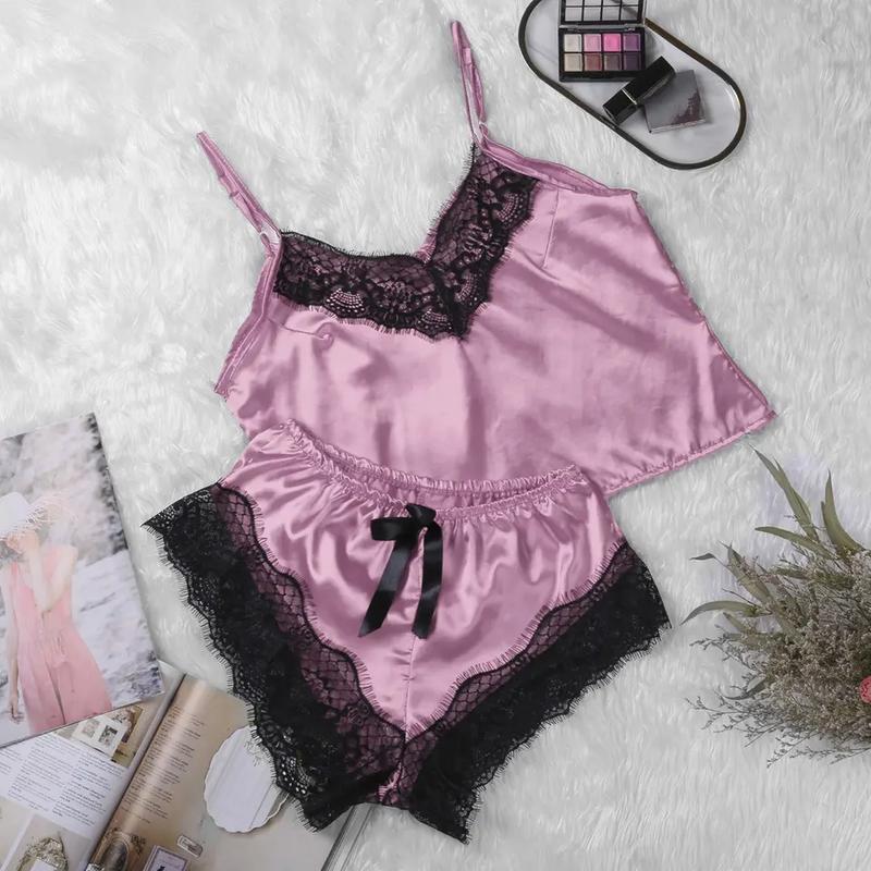 BRV Galerie Piyama Setelan Celana Baju Tidur Kamisol Pakain Wanita Santai  Fit Panjang 1061 4