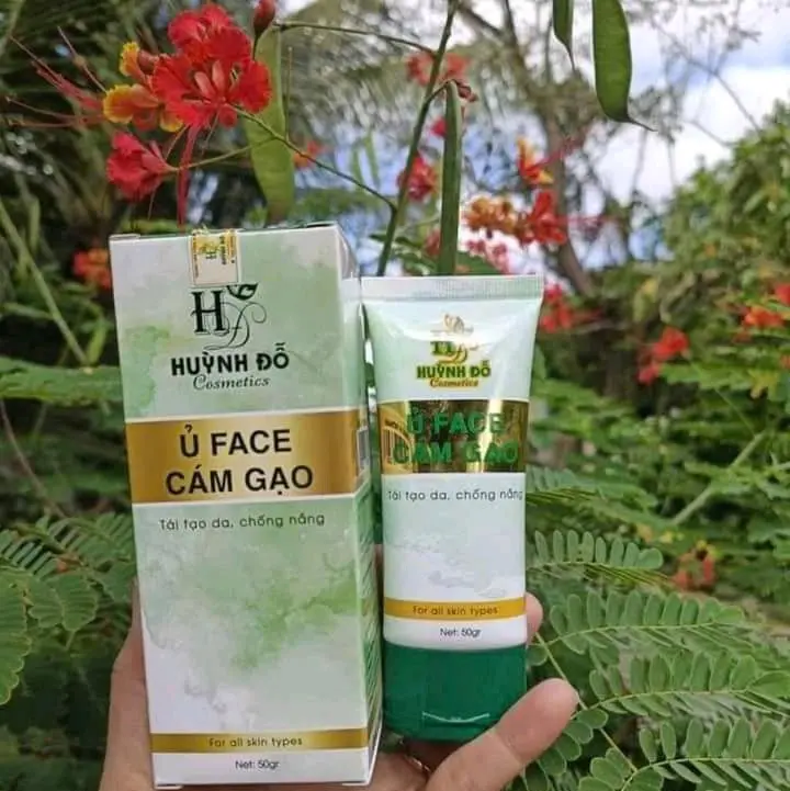 Ủ Face Cám Gạo Huỳnh Đổ - Chăm Sóc Da Mặt, Làm Trắng, Chống Nắng, Tái Tạo Da, Giá 190k - Nữ, Women dau go 0