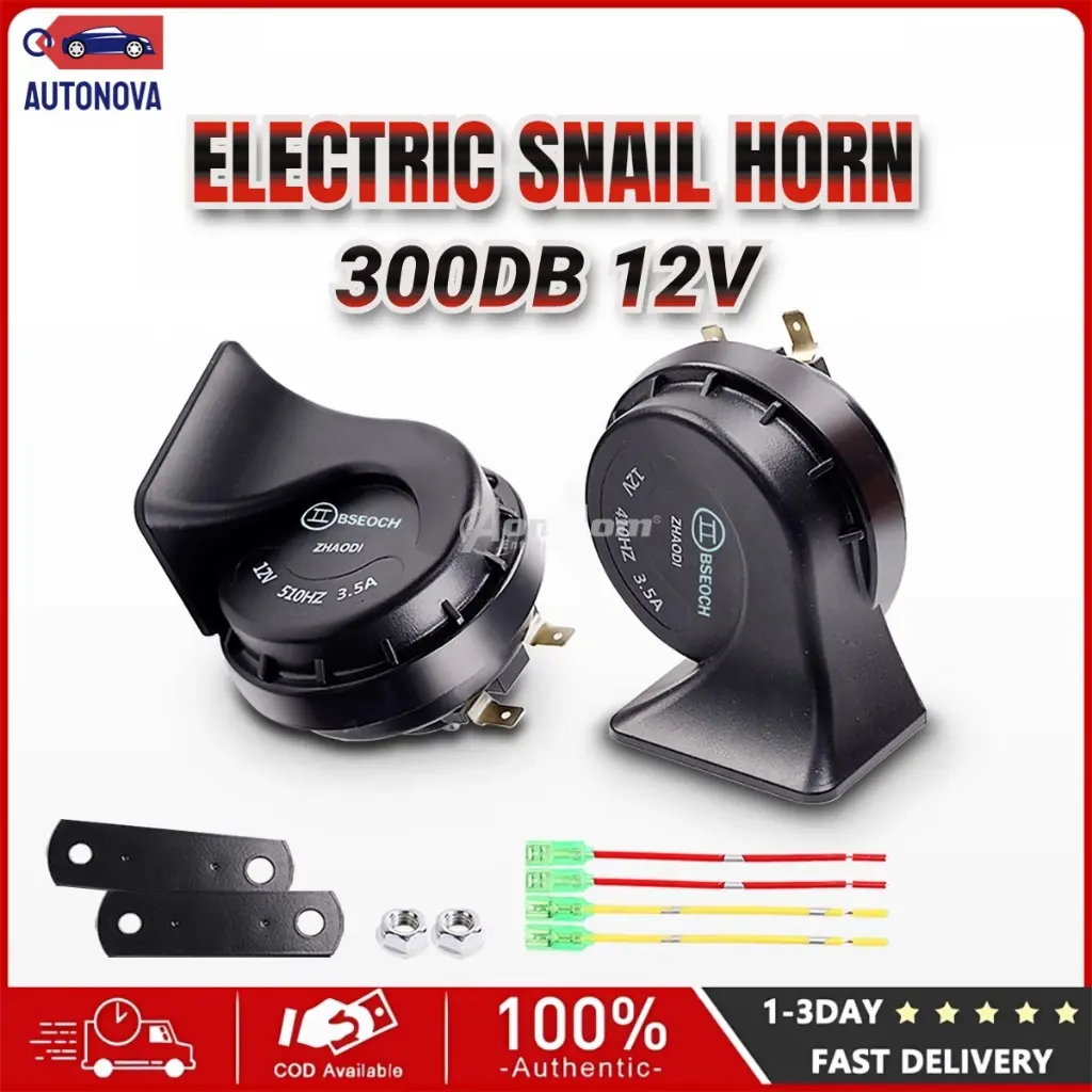 2pcs Universal Loud Car Horn 12V Electric Snail Train Horn Super Loud Waterproof Horns Siren super  loud