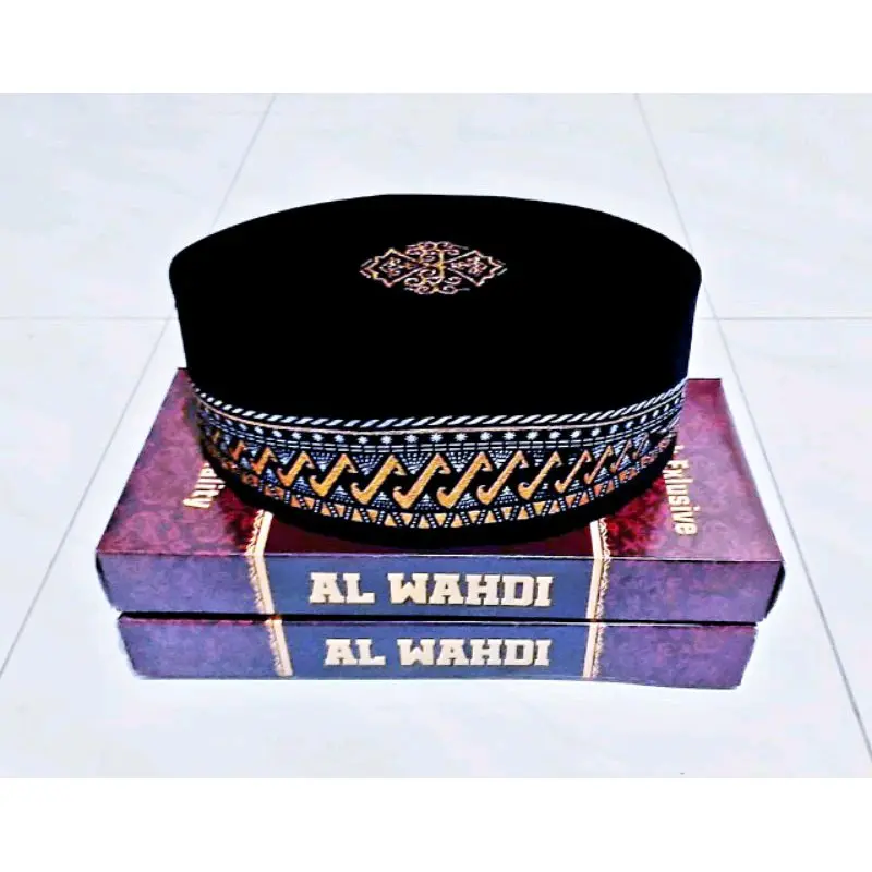 Peci Hitam Motif Anak Dan Dewasa Songkok Hitam Motif Batik Bordir 3