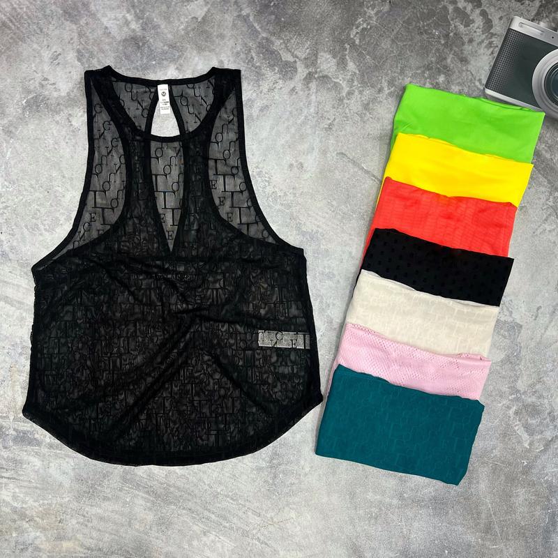 Áo Tanktop Lưới, Áo Khoác Ngoài Phối Bra Tập Gym Yoga Nữ H45191 0