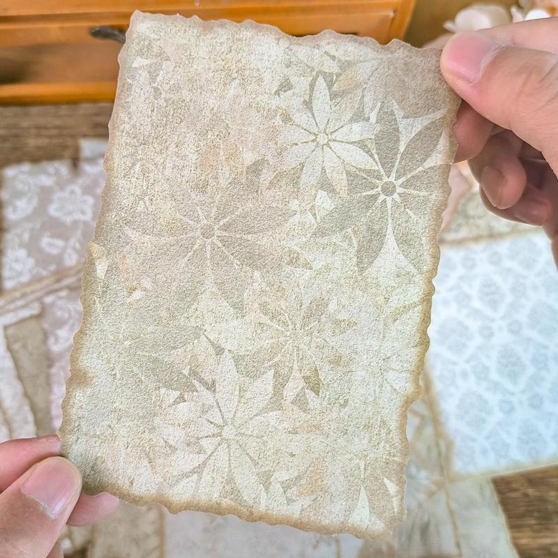 Vintage Floral Embossed Material Paper, 30 Sheets/pack Scrapbooking & Journal Making Paper, Decorative Paper for DIY Craft 5