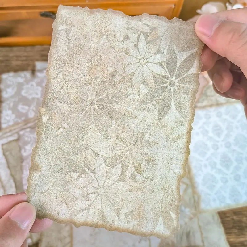 Vintage Floral Embossed Material Paper, 30 Sheets/pack Scrapbooking & Journal Making Paper, Decorative Paper for DIY Craft 5
