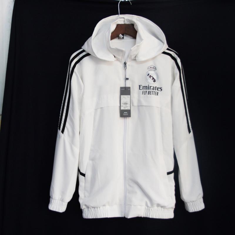 ÁO KHOÁC DÙ REAL MADRID 2024 CHẤT LƯỢNG CAO CẤP - 2 MÀU TRẮNG/ĐEN