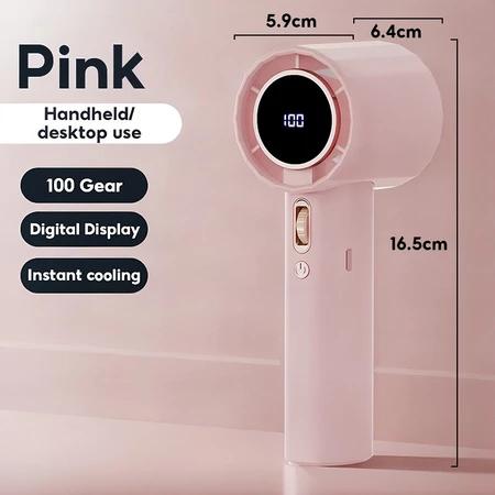 2025 mới GOOJODOQ Quạt Turbo Jet 4000 mAh có thể sạc lại, cầm tay, di động, gió mạnh, tốc độ cao 100 vòng/phút