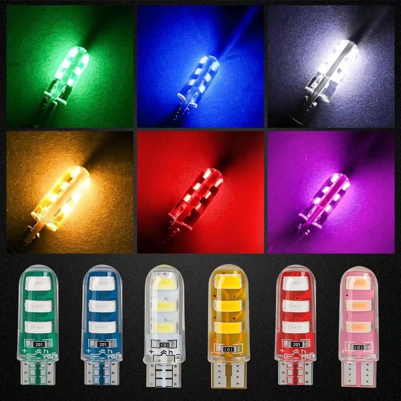 Product Introduction of Silicone W5W Glue Display Light High-brightness Small Bubble 12V 2 PCS Automobile LED Width Indicator Light For T10 5630 6SMD 28