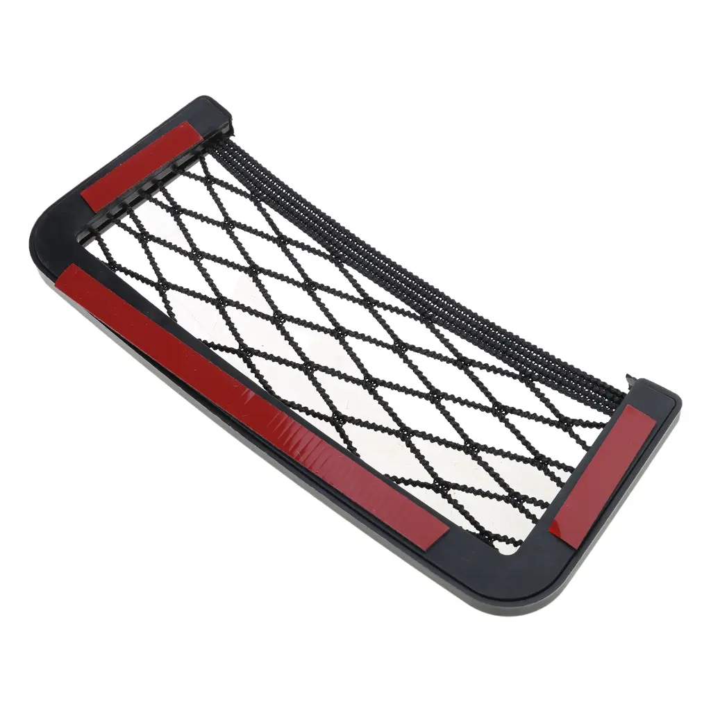Universal Elastic Mesh for Seat Back Pocket Lightweight Black Frame Durable Nylon Net Space Saver Map Mobile Phone Debri