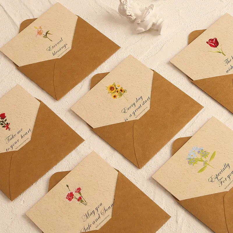 Set thiệp vintage, xinh xắn làm quà tặng kèm dịp sinh nhật, giáng sinh, các ngày lễ, ngày kỉ niệm 6