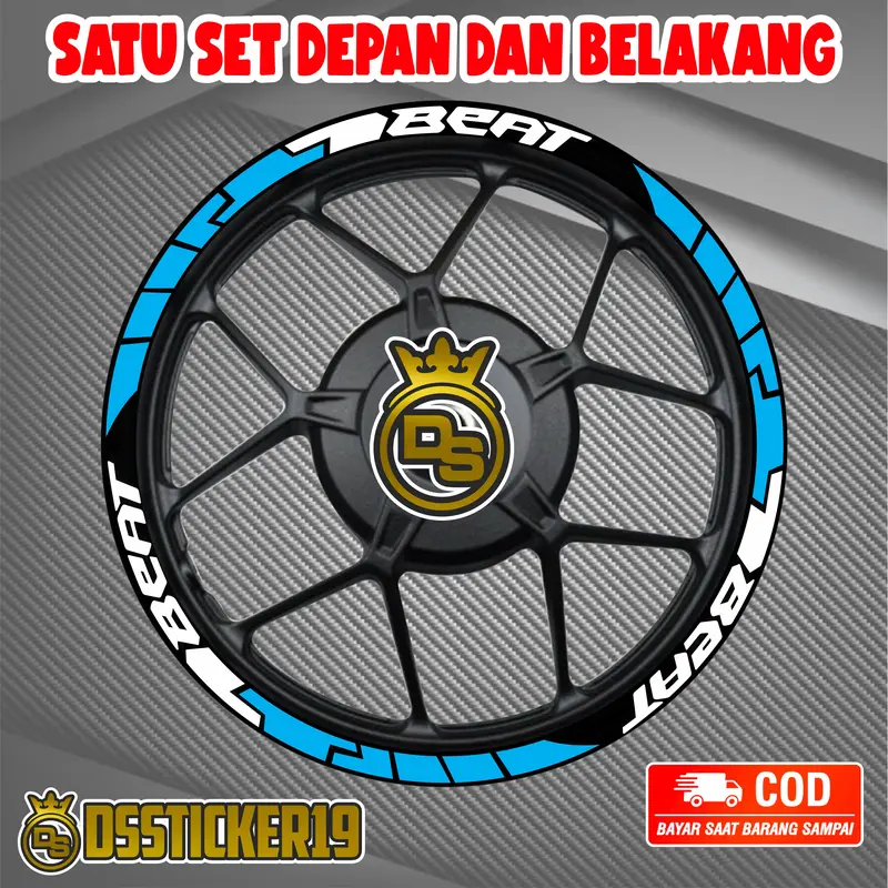 STIKER VELEG HONDA BEAT BARU DAN LAMA STICKER CUTTING LIS VELG BEAT Motorcycle 5