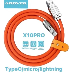Kabel Data [[ AROVER X10 PRO ]] Micro / Type C Kabel Data Fast Charging 120W