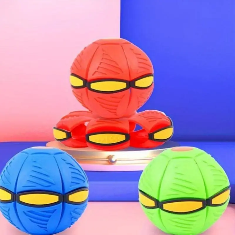 Bouncing Ball, 1 Count Elastic Step Ball Toy, Flying Saucer Deformation Ball, Venting Bouncy Ball, Parent-child Interaction Foot Stomping Ball