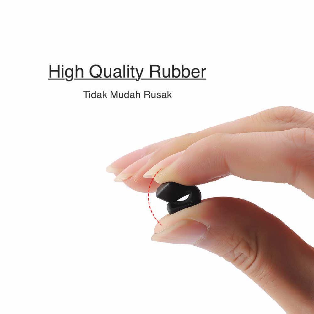 1 Pasang [ Transparan ] Pengait Kacamata Silikon - Anti Slip - Earhook Silicone - Penahan Hijab Style - KP8078