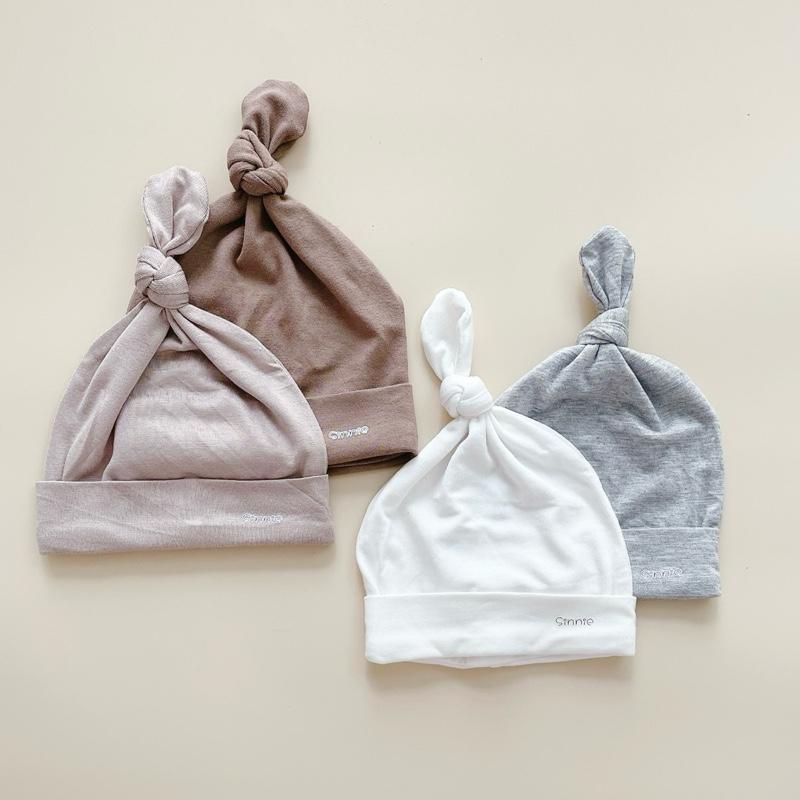 Mũ củ tỏi cho bé Sinnie Baby vải cotton lụa co giãn 4 chiều, siêu mềm mịn, mũ che thóp cho bé, mũ sơ sinh Voi