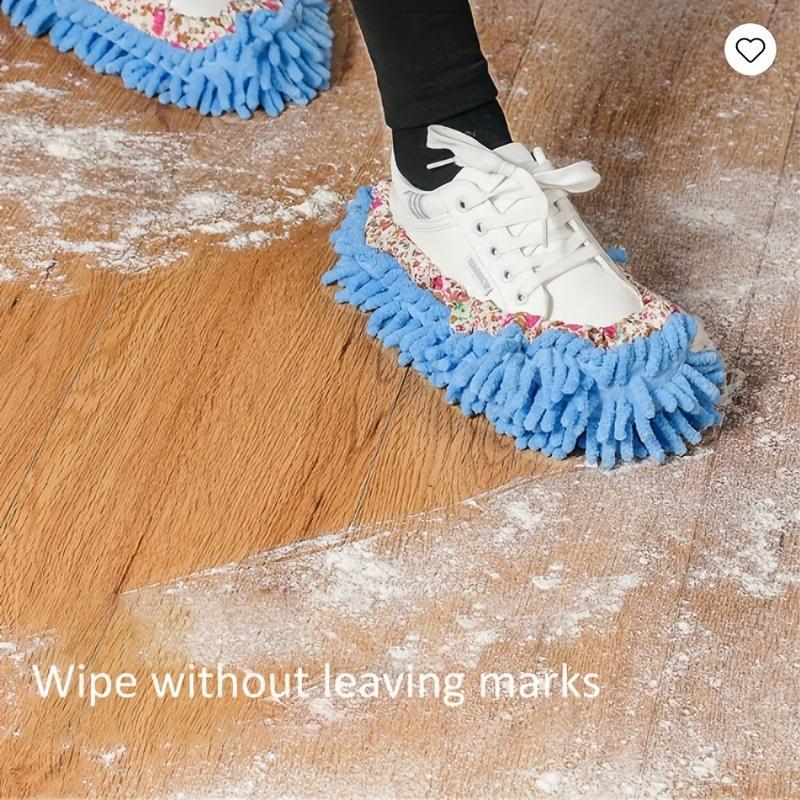 Product Introduction of Household Kitchen Slippers, 2 Counts Multifunctional Floor Dusting Slippers, Microfiber Cleaning Shoes for Household Floor Cleaning 6