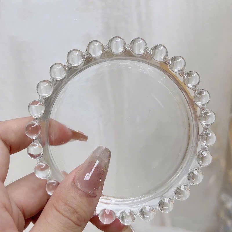 khay thủy tinh đựng trang sức dùng làm đạo cụ chụp ảnh trong suốt tán màu nail-phụ kiện nail 5
