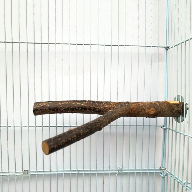 Product Introduction of Pet Parrot Raw Wood Fork Stand Rack Toy 1Pcs 15cm Branch Perches for Bird Hamster Cage Accessories Supplies Bird Playground 17