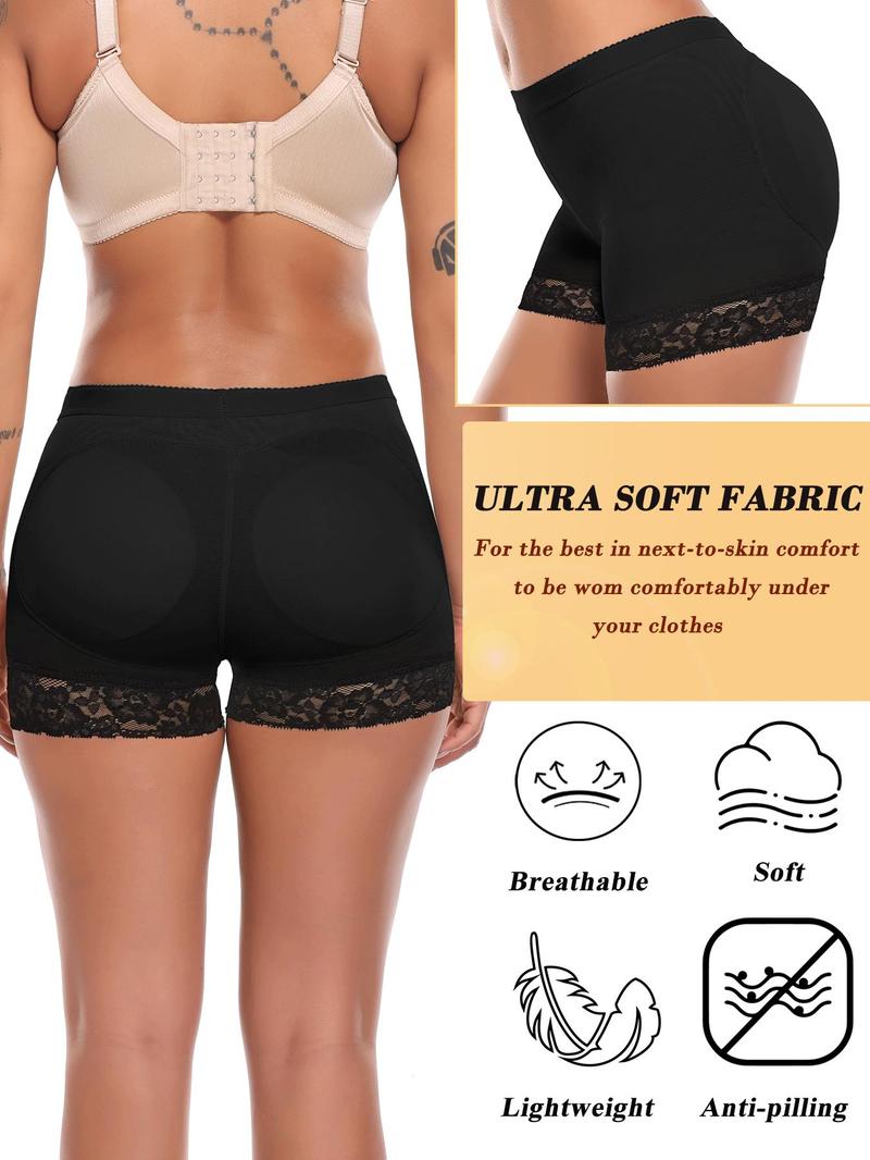 Product Introduction of Women's Contrast Lace Low Waist Shapewear Panty, Tummy Control Butt Lifting Shapewear Bottoms, Women's Shapewear for Daily Wear 3