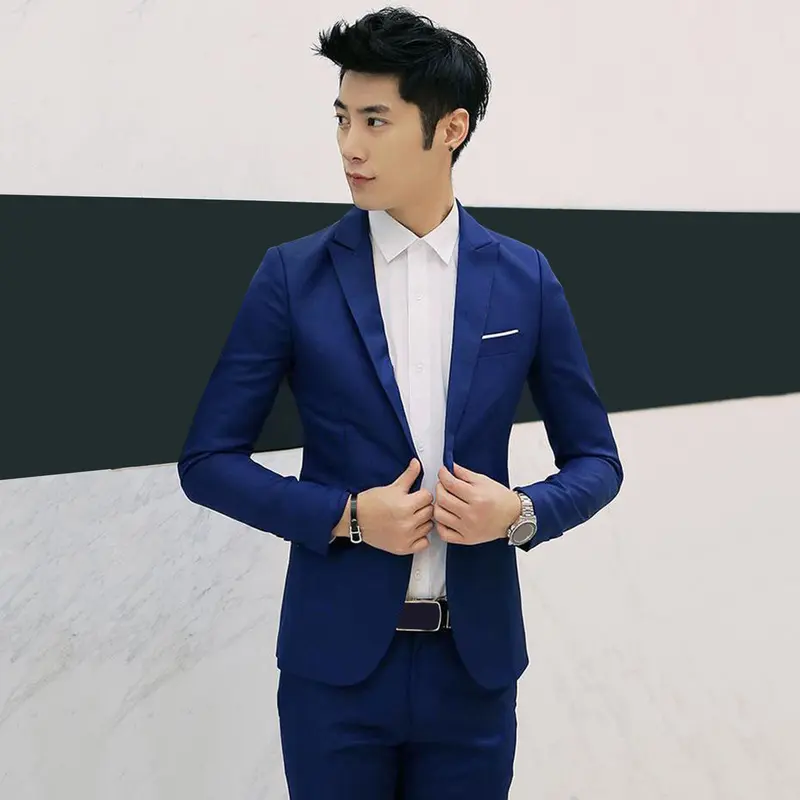 Áo Khoác Vest Nam, Dáng Ôm, Màu Trơn Áo Blazer Công Sở, Nút Đơn, Có Túi, Thích Hợp Cho Đám Cưới, Công Sở, Tiệc Tối, Juanrry 8